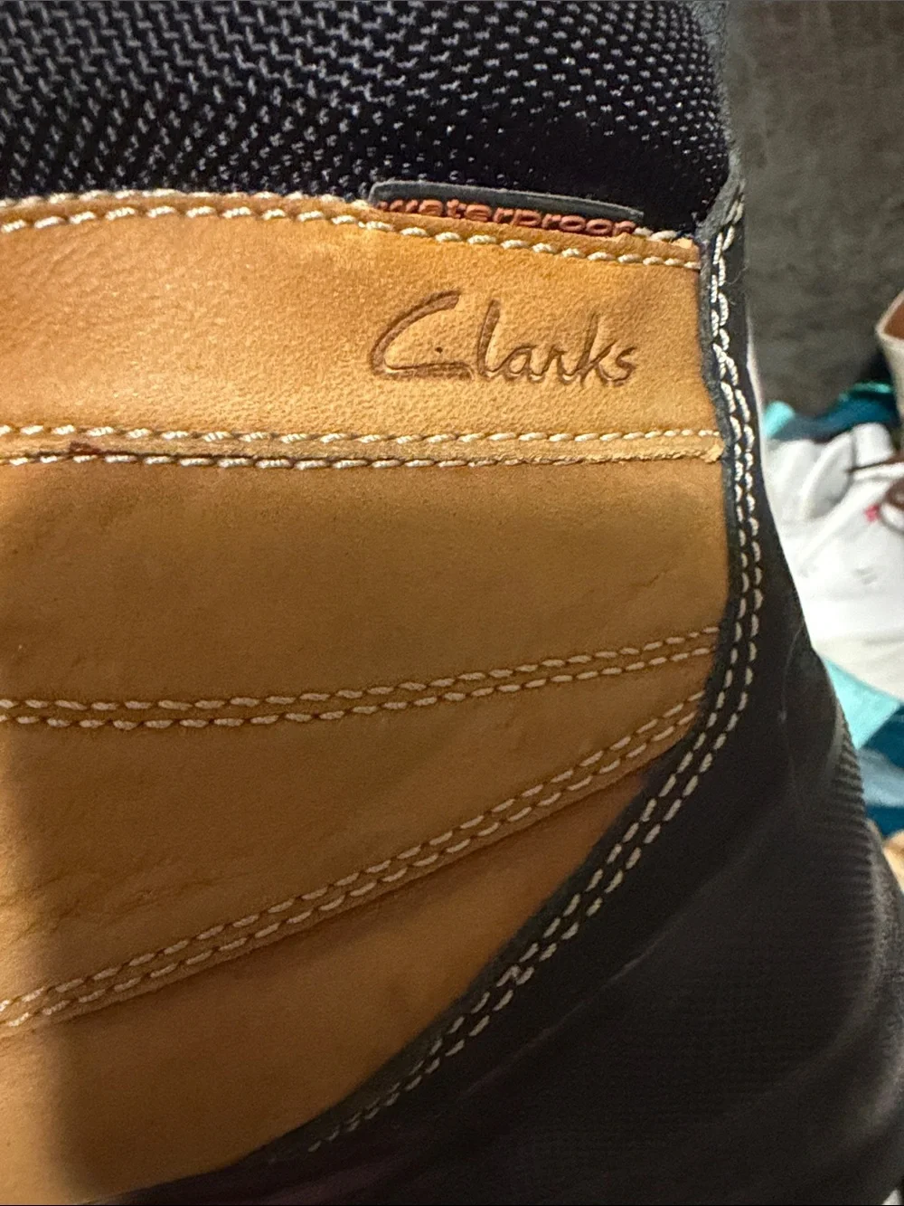 Clarks Tan and Black Lace-Up Outdoor Boots